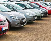 Row of different used cars
